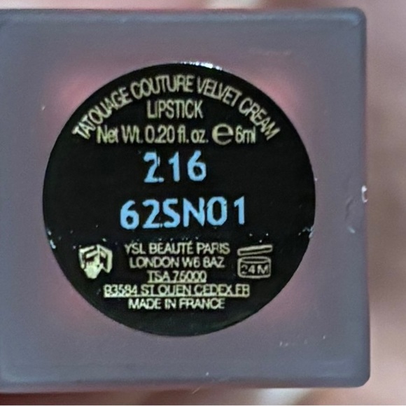 NWT •Yves Saint Laurent Tatouage Couture Velvet Matte Lipstick • 216 Nude Emblem - Picture 7 of 7